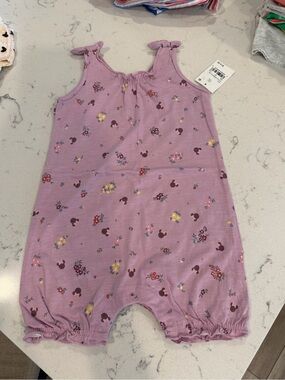 Minnie Mouse Lilac Floral Romper 12M (Disney Baby)